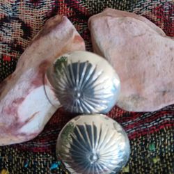 Navajo Sterling Silver Concha Post Earrings