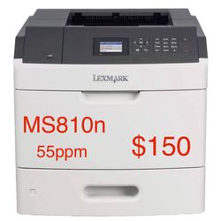 Lexmark MS810n Monochrome Laser With Toner and Imaging Units and Power Cords 55PPM