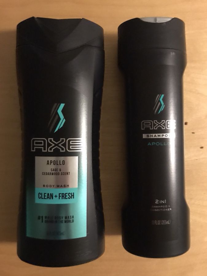 1 axe shampoo 1 axe body wash both for6$