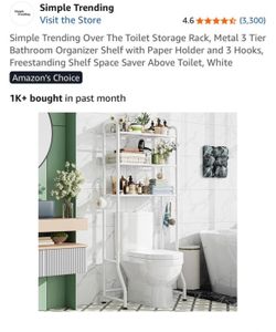 Over the toilet storage