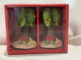Christmas Palm Tree Salt and Pepper Shakers