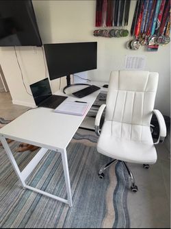 Office desk and chair