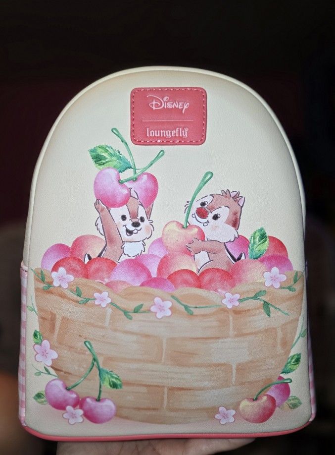Mini Backpack-Loungefly Disney Chip 'N' Dale Cherry Basket