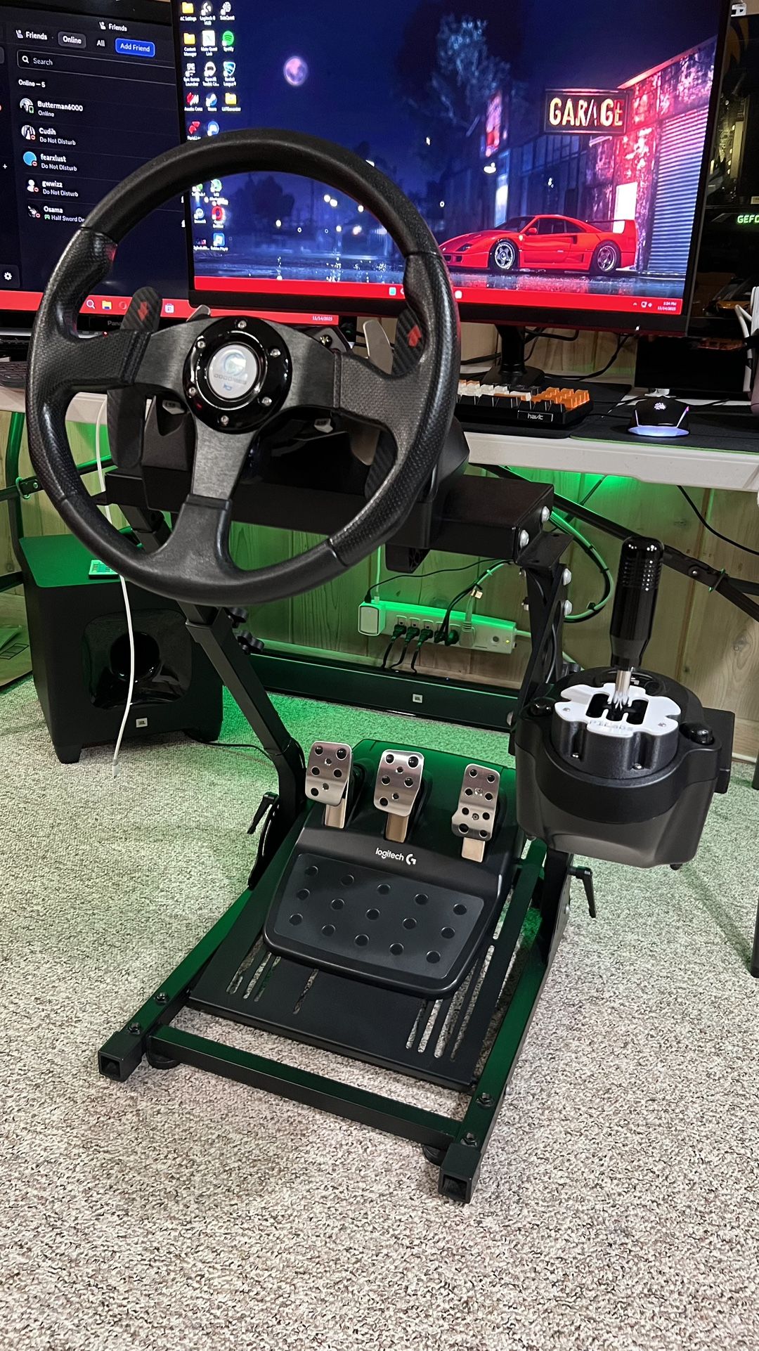 Logitech G920 Pro Racing Bundle (Mods Included) + Shifter + Stand