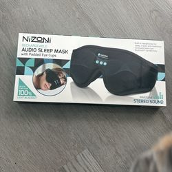 Nizoni rechargeable audio sleep mask with padded eye cups