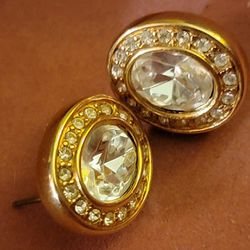 Swarovski Vintage Crystal Stud Earrings 