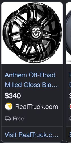 Anthem Off-Road Milled Gloss Black Wheel 22 inch with off road Toyo tires