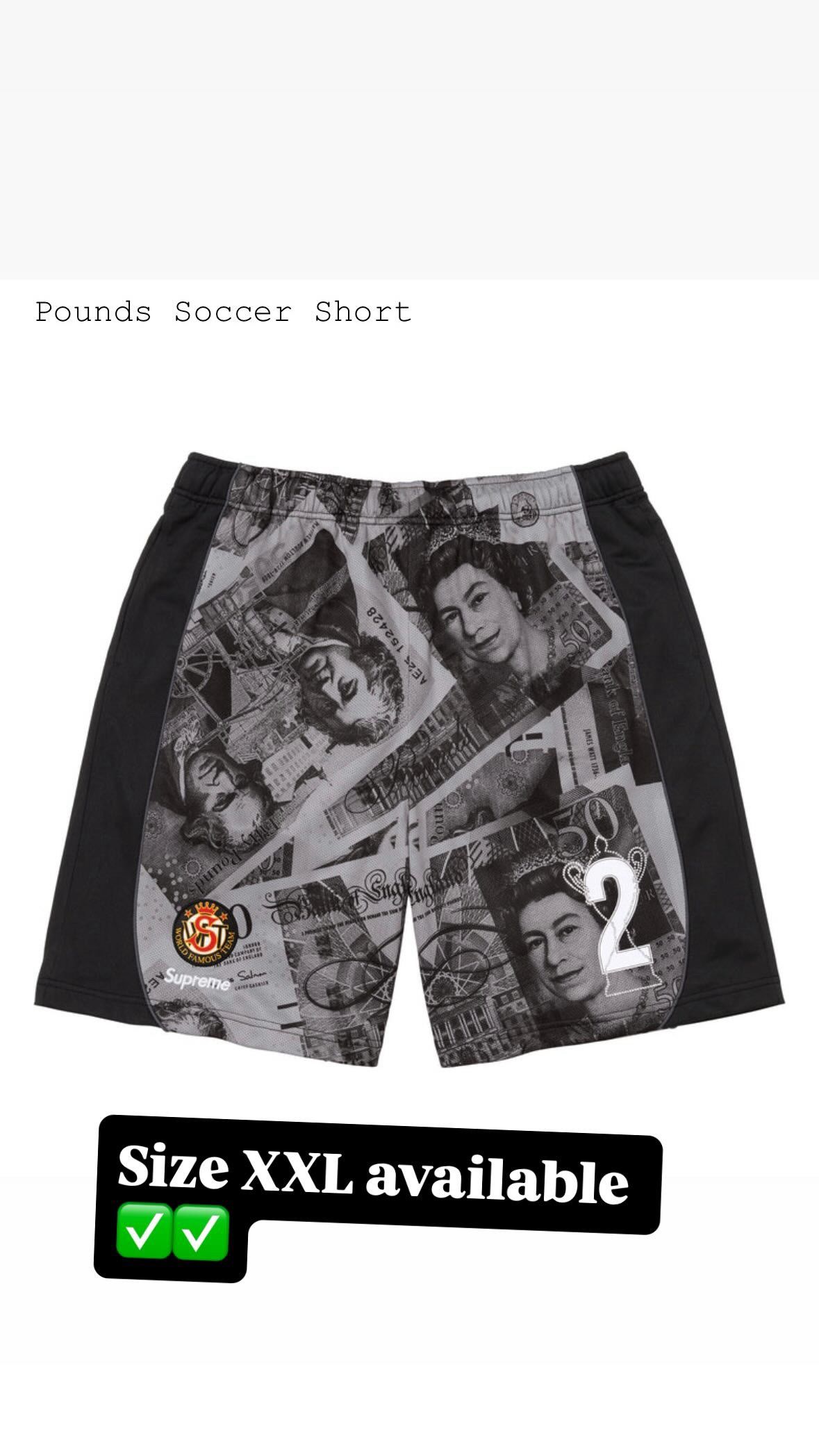 Supreme FW25’ week 14 Pounds Soccer Short Size XXL