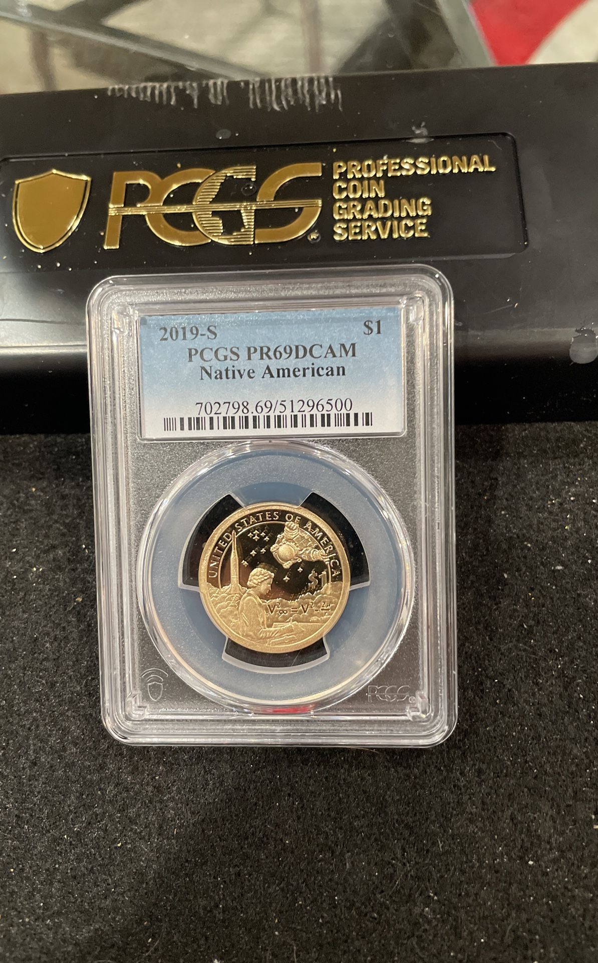 2019 S Gem Proof Native American Dollar Graded At PR69 With A Deep Cameo B-12