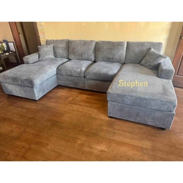 no tax ! corduroy u shaped sectional sofa