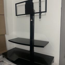 Only Black Glass Tv Stand (sold As Is ) 