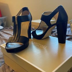 Stylish Black Leather Summer Sandals Michael Kors