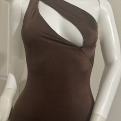 Brandnew Dress Brown  Size Small Stretchable 