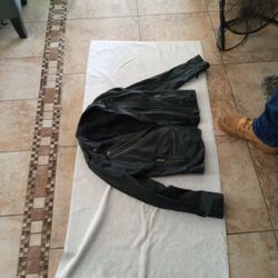 Woman Leather Jacket Size M
