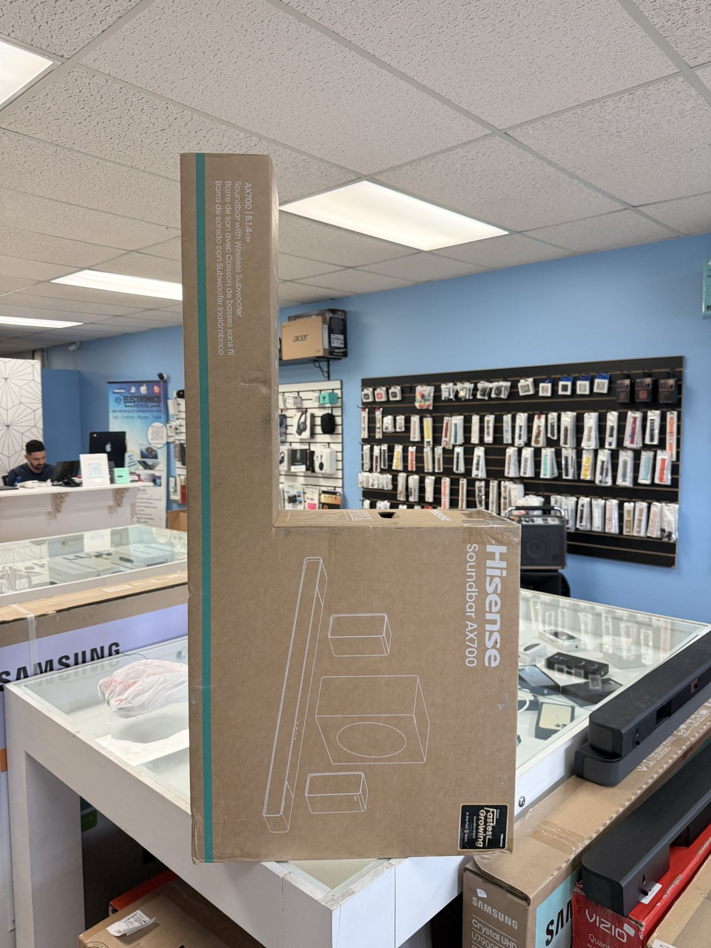 Hisense AX700 5.1.4 CH Dolby Atmos Soundbar with Wireless Subwoofer