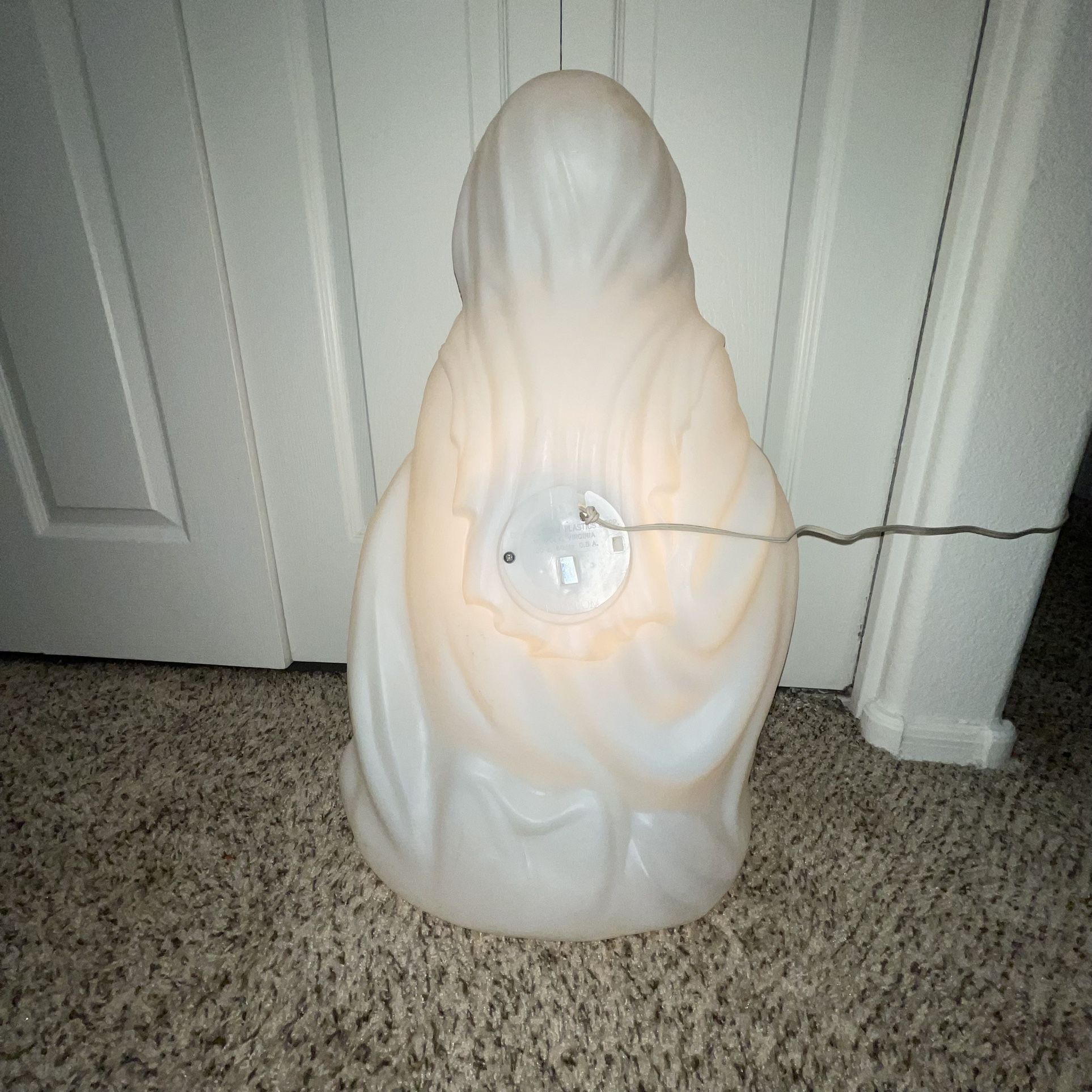 Vintage General Foam Plastics Nativity Blow Mold Mary Made USA for Sale