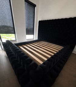 Tufted King Bed & Sectional Couch