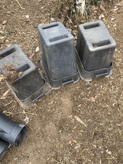 3 solid bin riding mower grass collection bins for bagger system