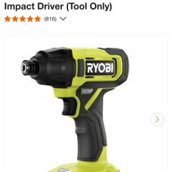 Ryobi, Impact Driver (Tool Only)