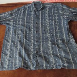 unbranded embroidered print short sleeve button up shirt NSF quality fabric