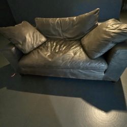 Restoration Hardware Luxury Cloud Leather Sofa
