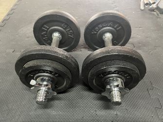 50 Pounds Cast Iron Dumbbells