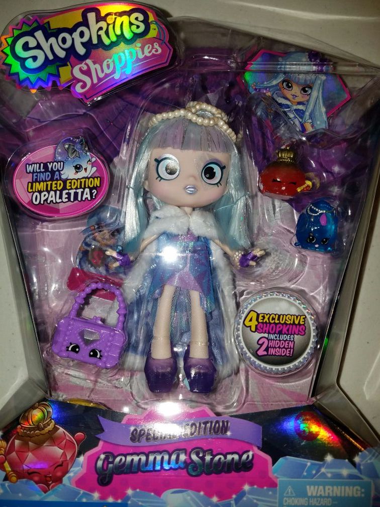 Limited Edition Shopkins Shoppies Gemma Stone Doll