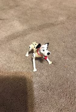 Vintage Disney 101 Dalmatians Pongo PVC Dog Red Collar Figure 3 Inch Jointed