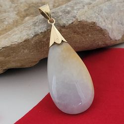 14k Yellow Gold Natural Jade Vintage Pendant Solid Gold/ Dije de Oro Amarillo con 1 Jade Natural! 👌🎁Post Tags: Dije de Oro