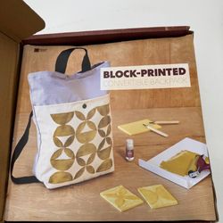 KiwiCo Maker Crate Block-Printed Convertible Backpack Kit DIY Craft Set Complete