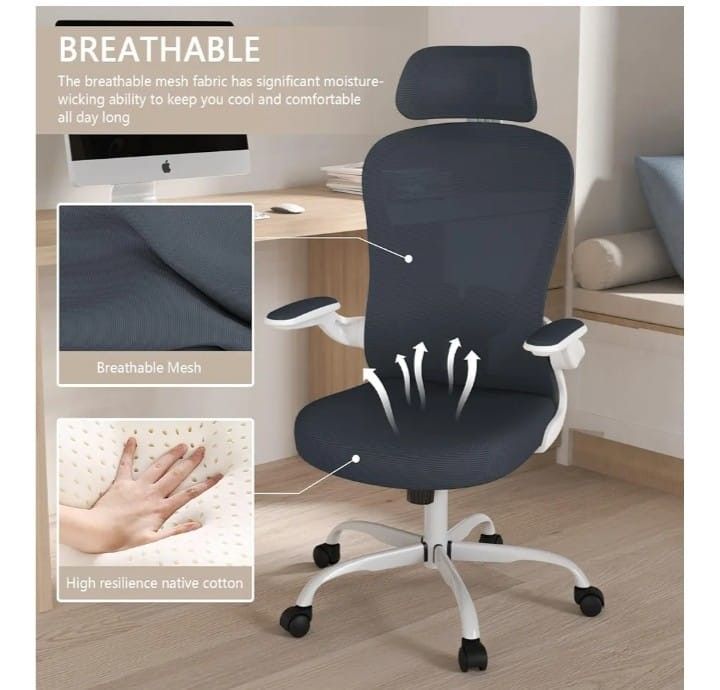 💺 Dark Grey Office Chair Ergonomic 