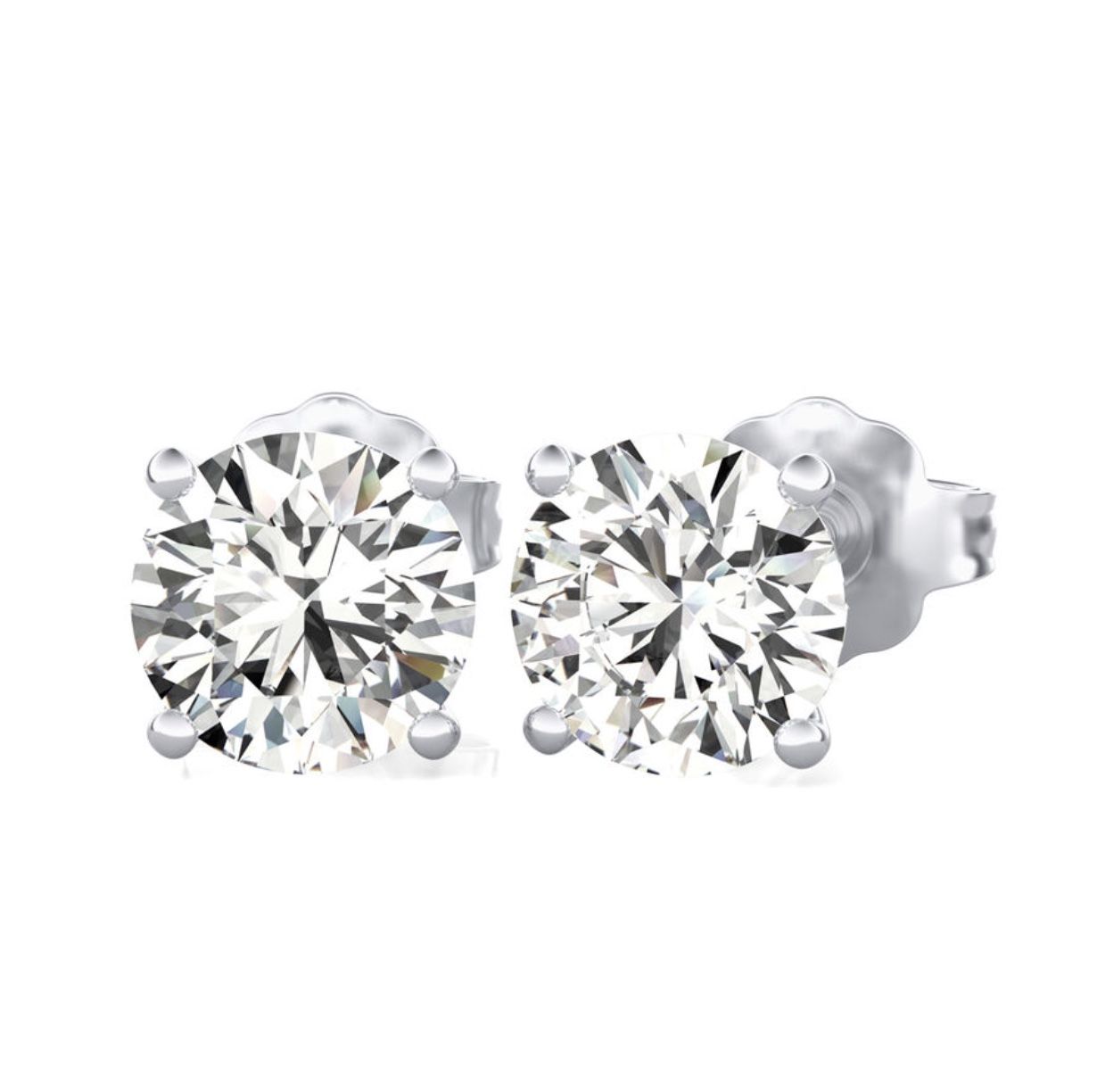๐ Heart & Arrows Cut Screw Back Earrings - 3.0 TCW