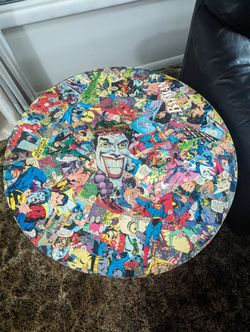 DC Comics Custom Coffee Table + Custom Coasters