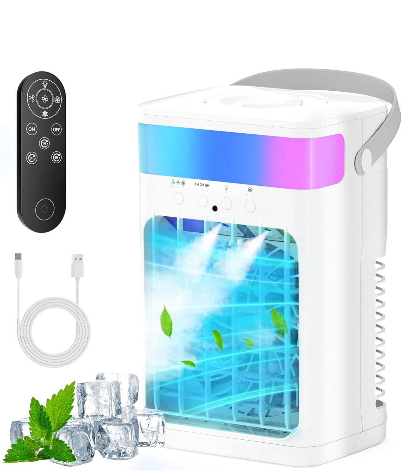 Portable Air Conditioners, Air Conditioner, Ac Unit with 1500ML Water Tank, 2