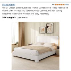 white bed frame 