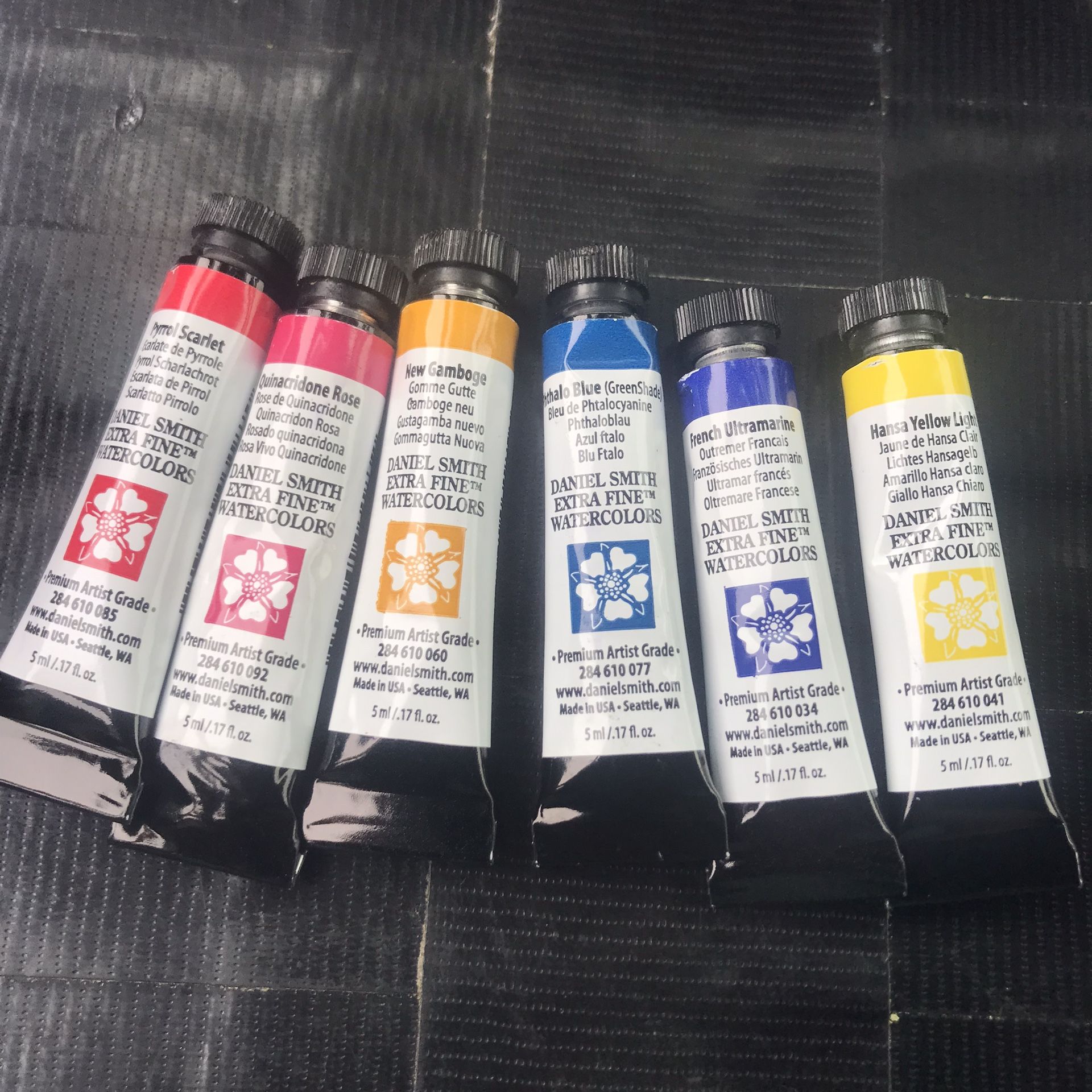 Daniel Smith Extra Fine 6 pack 5ml Paint Tubes Watercolor Essentials Set NEW