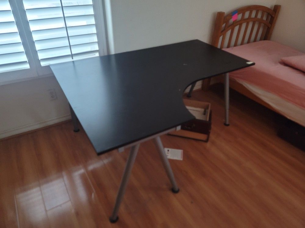 Ikea Black Galant Office Desk With Optional Extension