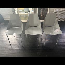 Blu Dot Real Good Chair Set (3 Total) Gray Metal