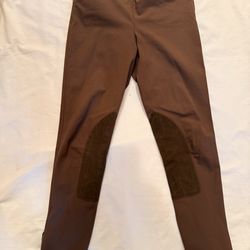 The Tailored Sportsman Brown Riding Breeches with Suede Knee Patch Size 32