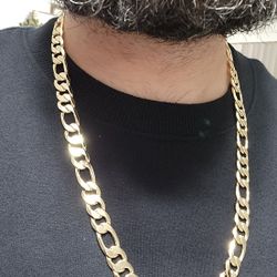 Gold Chain Figaro 12mm 24" And 26"