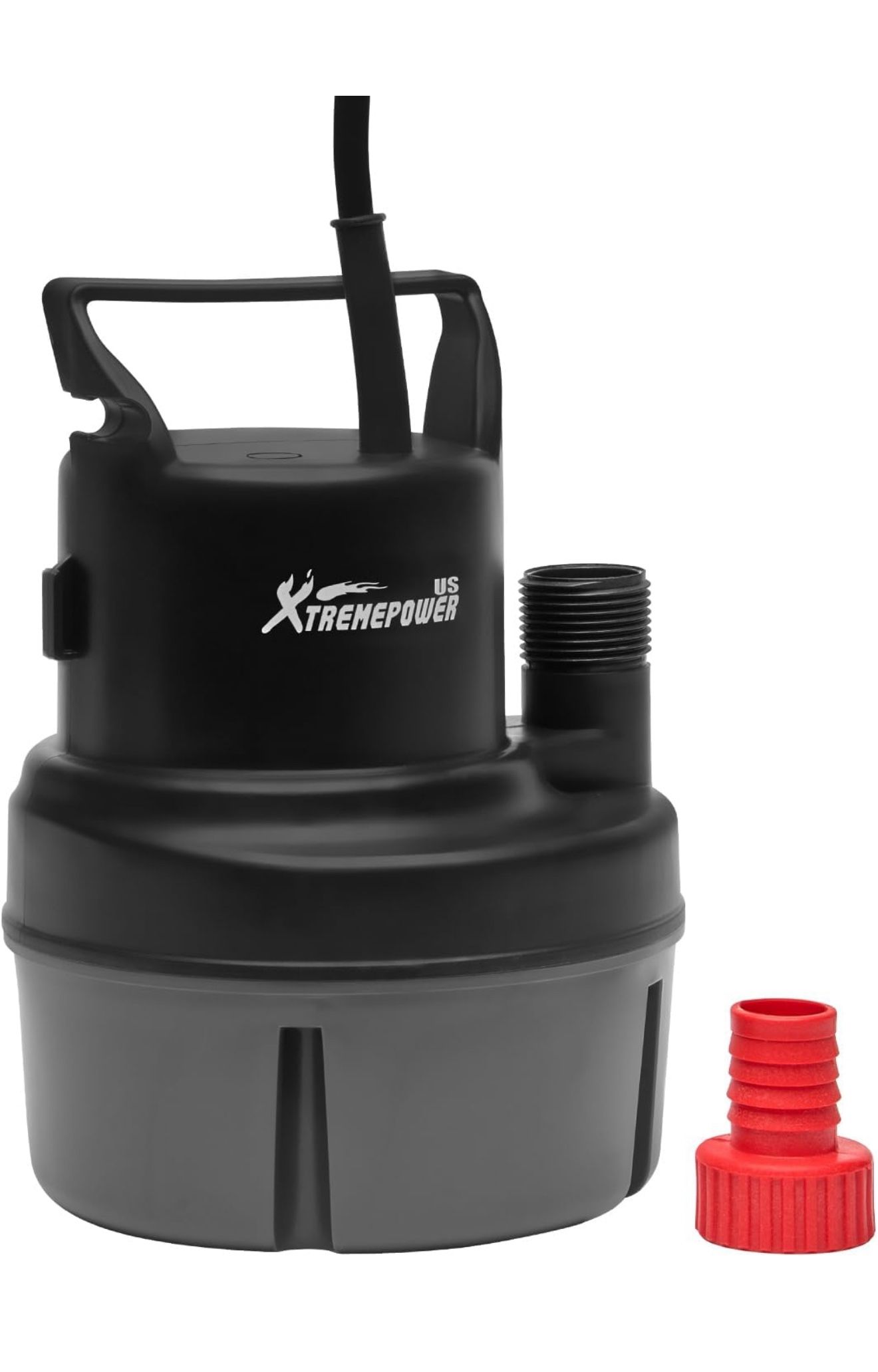 XtremepowerUS 1/6HP Submersible Water Utility Pump, 1100 GPH Portable Sump Pump for Pool Draining, Pool Cover Pump 10 FT Cord for Basements, Pool, Fou