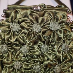 GREEN EVENING BAG
