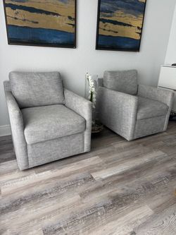 Swivel Living Room Chairs Set