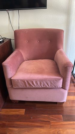Velvet arm chair
