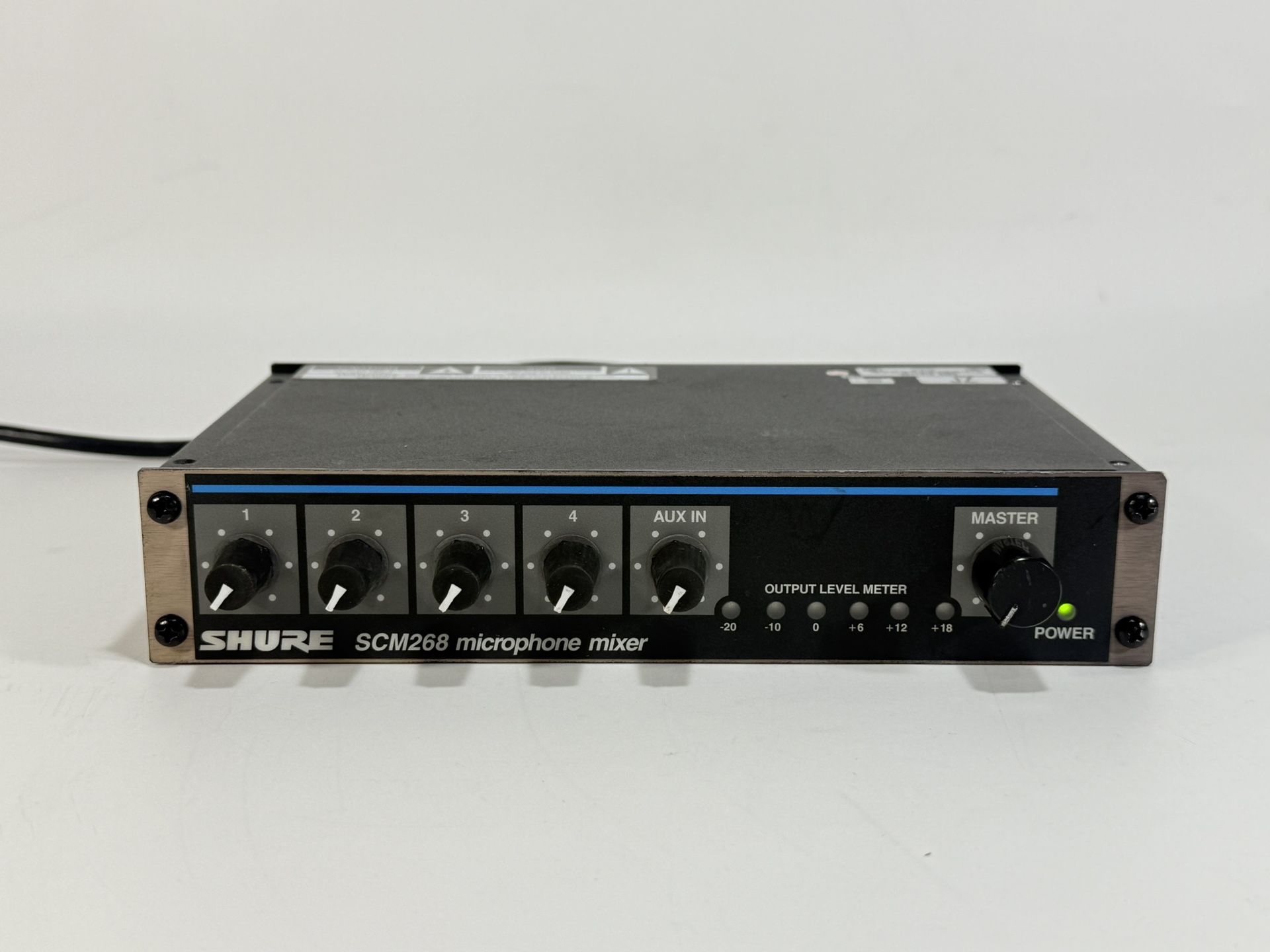 Shure SCM268 ~ 4-Channel Microphone Mixer ~ Black ~ WORKING
