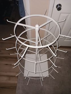 Display Rack Holds Multiple Items Like Purses, Cups,toys,jewelry Or Any Thing You Want It To Hold...very Sturdy, Base Is 18"x4 Hight Is 40" Tall.
