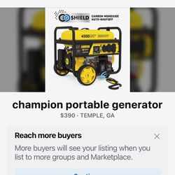4550 Watt Champion Portable Generator 