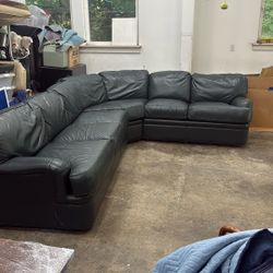 Leather Sectional by Hancock & Moore