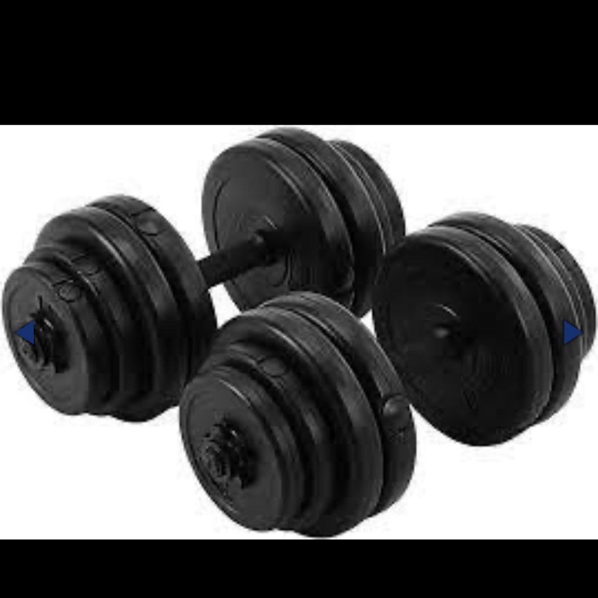 Black Adjustable Dumbbell Weight Set