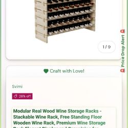 72 BOTTLE WOOD WINE STORAGE RACK 